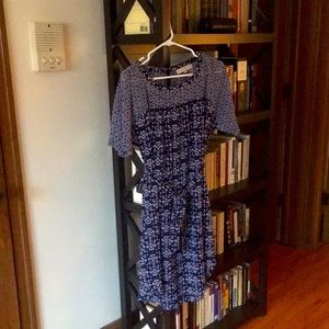 Loft navy pattern dress